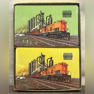 Antique playing Cards Chicago Outer Belt Railroad E.J. & E.RY Sealed with Stamp